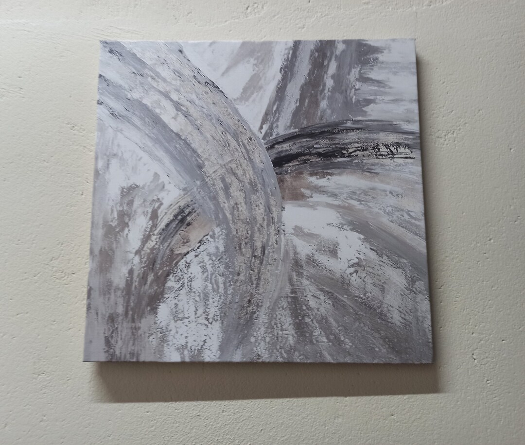 Marble Art Canvas Trendy Wall Art Silver Marble Wall Art Etsy