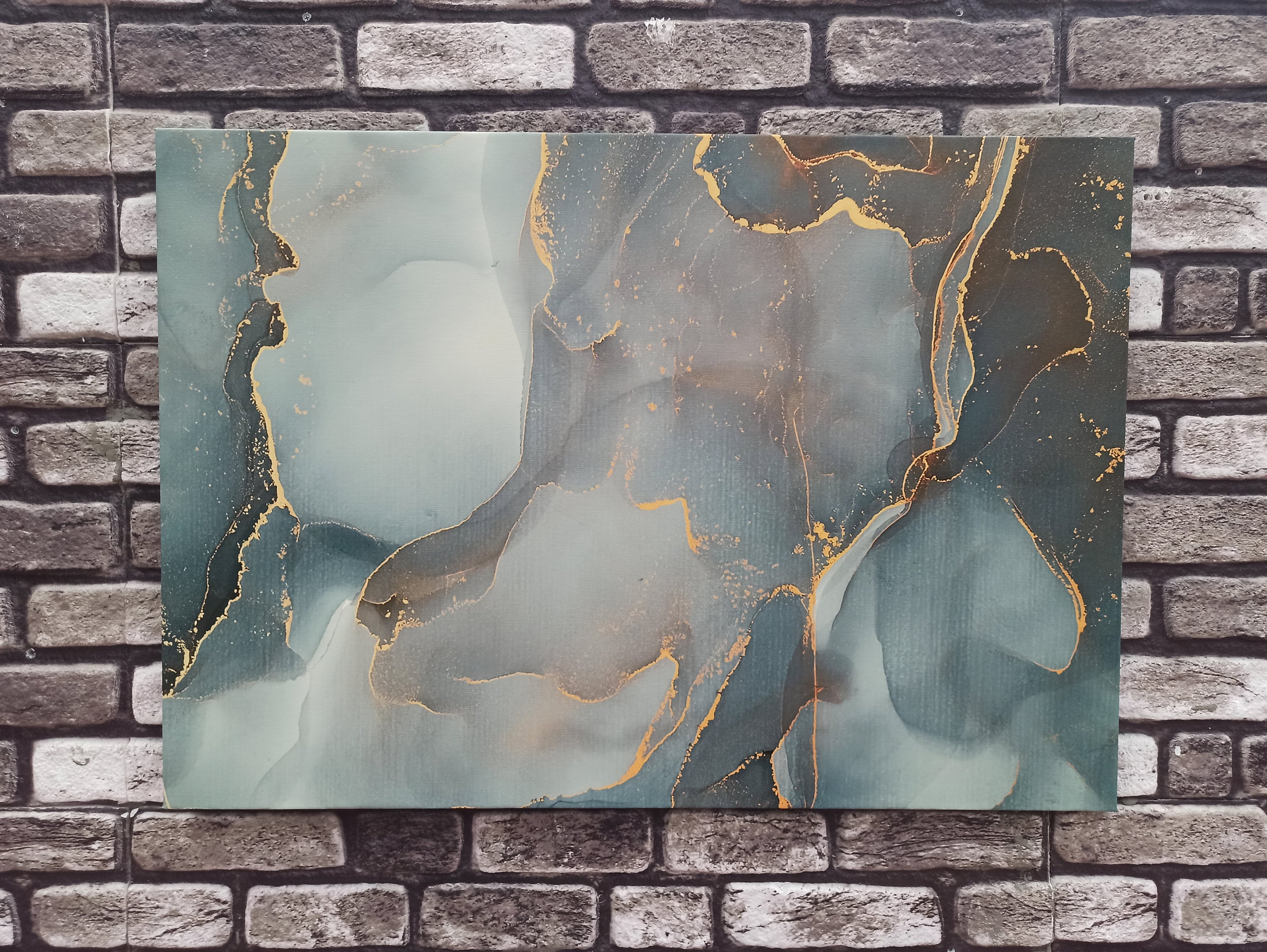 Canvas, Fashion Art, Green Marble Marble Etsy Canvas, Wall Marble Marble Painting, Marble, - Poster, Gold Decor, Ireland Canvas, Luxury Marble Modern