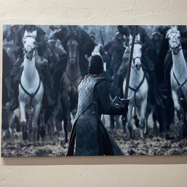 Jon Snow Game of Thrones, Abstract Art Canvas, Jon Snow Wall Decor, Game of Thrones Art Canvas, Famous Wall Decor, Trendy Artwork,