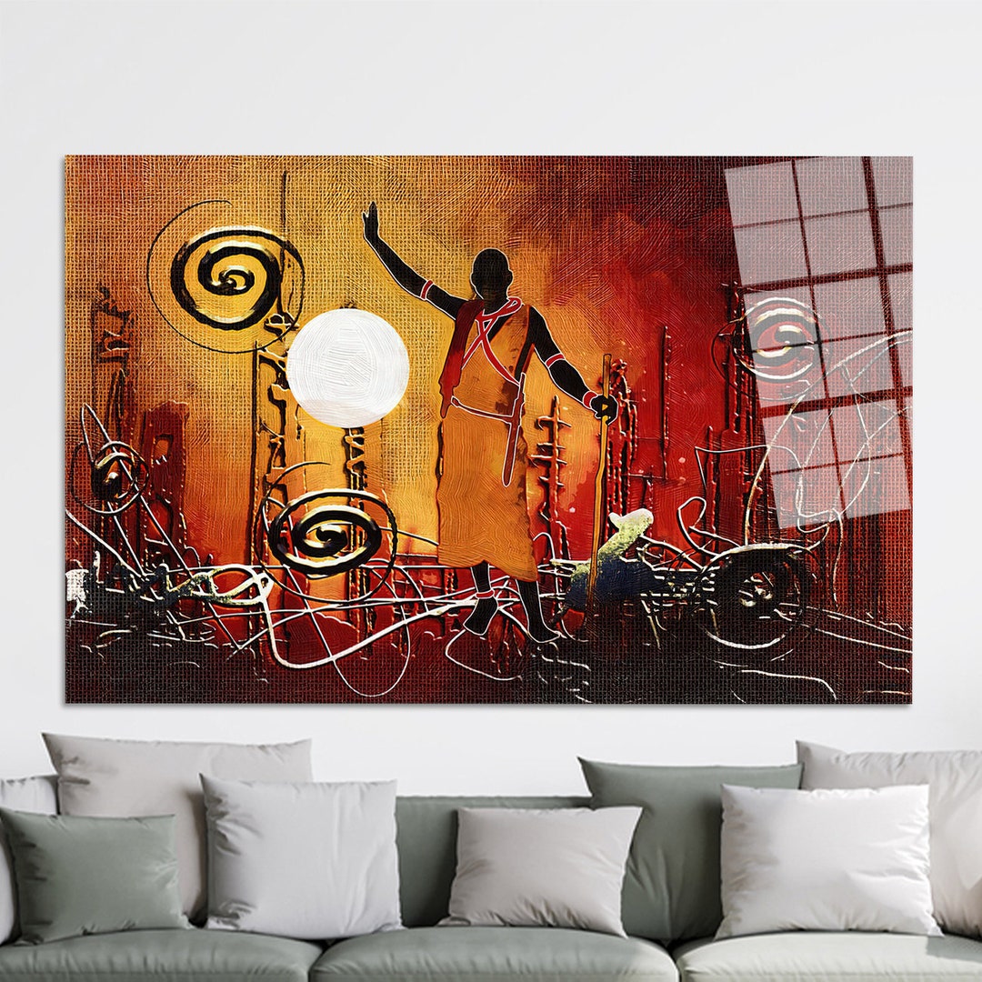 Large Glass Wall Art Mural Art Glass Wall Art Modern Etsy