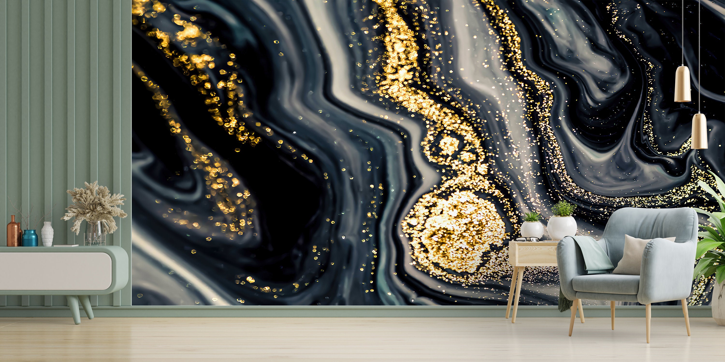 Wallpaper Black And Gold