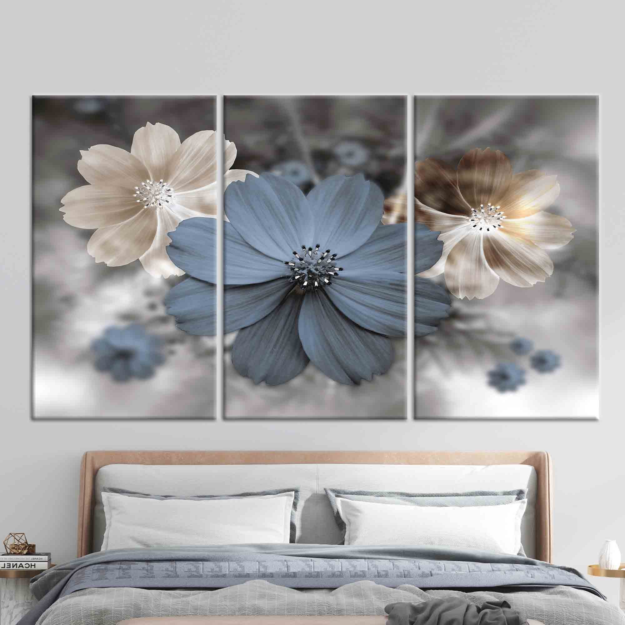 Blue Flower Canvas Print: Botanical Wall Art - Etsy