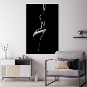 Sexy Woman Canvas, Erotic Canvas, Nude Sexy Body, Bedroom Wall Art, Nude Poster, Erotic Wall Art, Sexy Girl Wall Art, Mature image 4