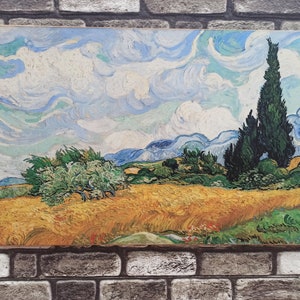 Wheat Field with Cypresses, Vincent Van Gogh, Van Gogh Painting, Classic Wall Art, Famous Table, Modern Wall Art, Reproduction Print,