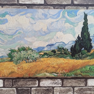 Van Gogh Wheat Field with Cypresses Canvas Print: Classic Wall Art