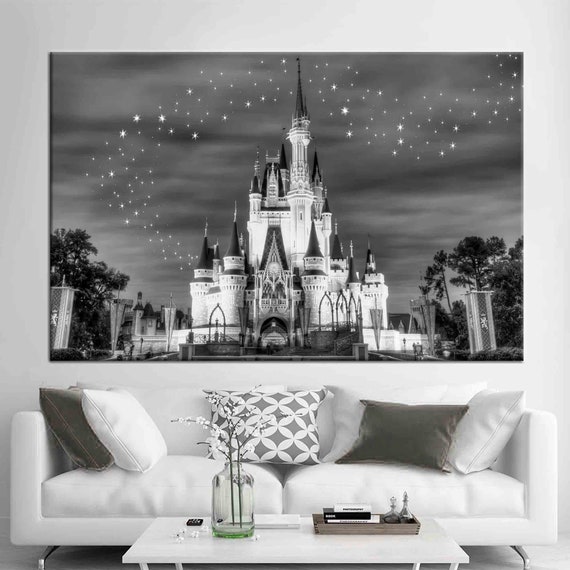Cinderella Castle Wall Art Disneyland Wall Art Girl Room Etsy