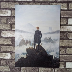Caspar David Friedrich, Wanderer Above the Sea of Fog, Reproduction Print, Mountain Wall Art, Mountain Canvas, Reproduction Canvas,