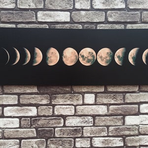 Moon Phases Canvas, Lunar Eclipse Wall Art, Moon Poster, Moon Wall Art, Moon Phases Decor, Moon Canvas, Lunar Eclipse Canvas, Space Canvas,