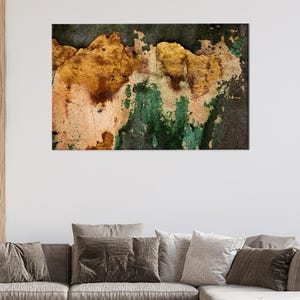 Brauner und grüner Marmor, Abstrakte Wandkunst, Abstrakte Leinwand, Abstrakte Malerei, Moderne Wandkunst, Marmor Kunst, Marmor Druck Leinwand,
