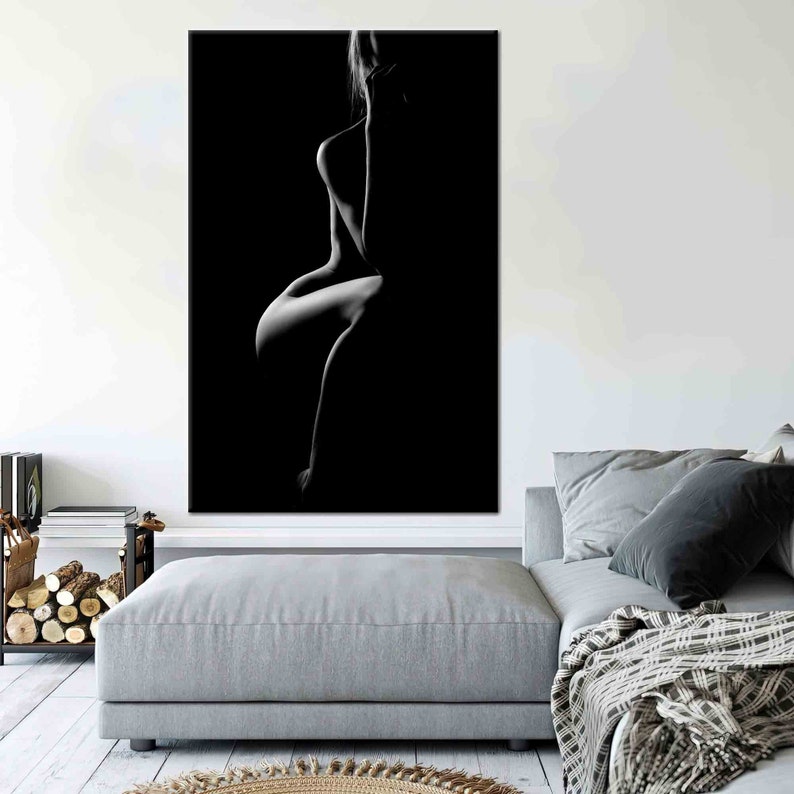 Sexy Woman Canvas, Erotic Canvas, Nude Sexy Body, Bedroom Wall Art, Nude Poster, Erotic Wall Art, Sexy Girl Wall Art, Mature image 2