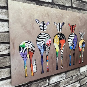 Banksy Zebra Print, Zebra Leinwand, Banksy Zebra Kunst, Banksy Wandkunst, Bunte Zebra Wandkunst, Tierdrucke, Bunte Tier Wandkunst,