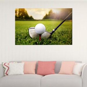 Golf Canvas Art: Putter & Ball - Sports Wall Decor