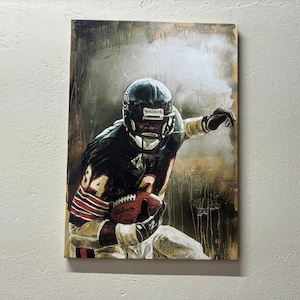 Walter Payton Canvas Art: American Football Legend Wall Decor