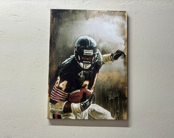 Walter Payton Canvas Art: American Football Legend Wall Decor