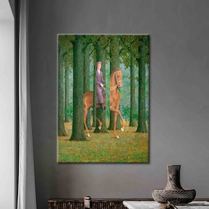 Rene Magritte The Blank Signature, Reproduction Poster, The Blank Signature Printed, Horse Wall Art, Famous Wall Art,