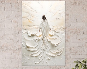 Jesus Walking Into Light Canvas Art: Christian Home Decor