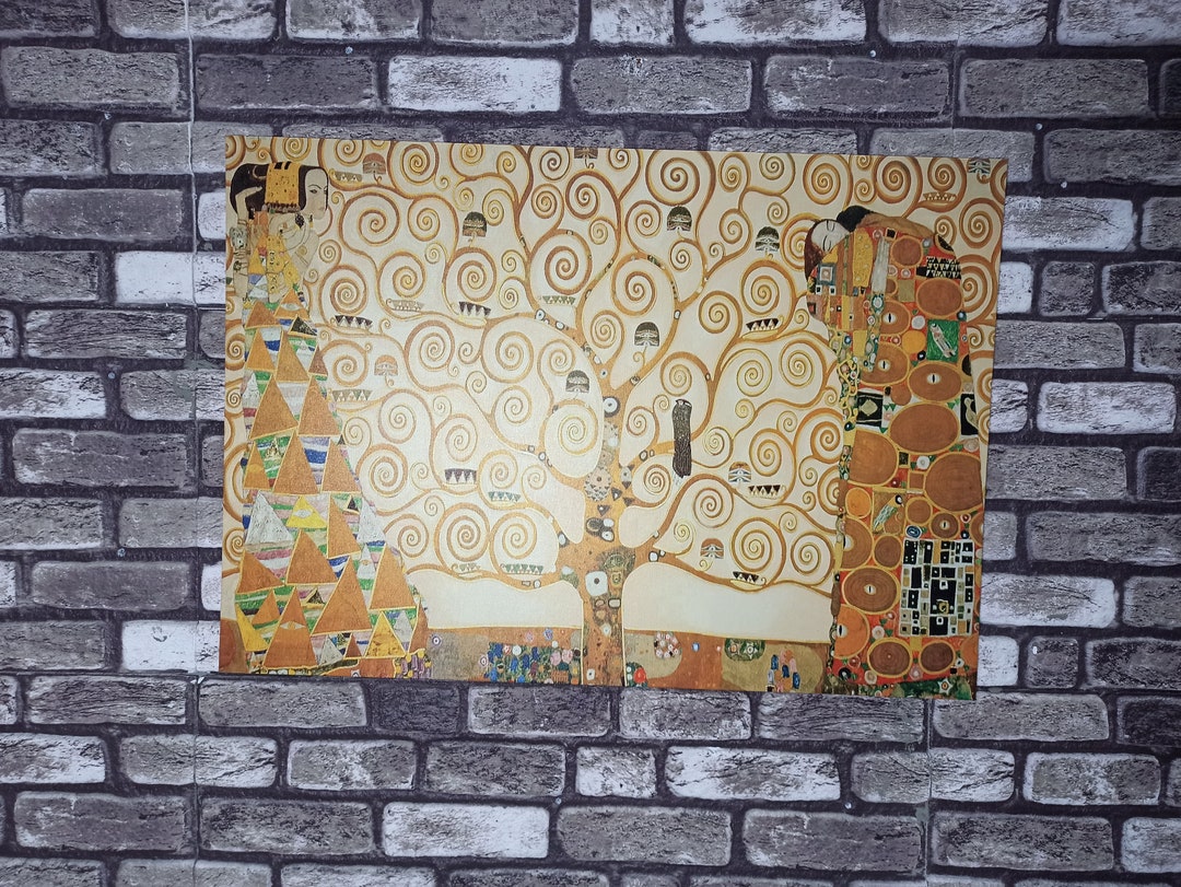 Tree of Life Canvas Print: Gustav Klimt Inspired Golden Wall Decor ...