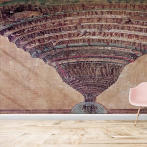Décoration murale divine, décoration murale 3D, célèbre oeuvre d'art sur papier, peinture murale carte de l'enfer, papier peint Sandro Botticelli, papier peint mural,