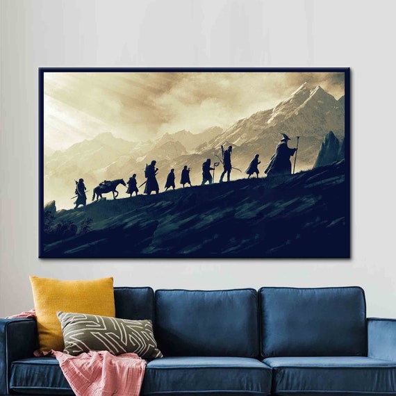 Lord of the Rings Fellowship of the Ring Canvas Print LOTR 