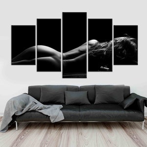 Erotic Wall Art, Erotic Canvas, Woman Wall Art, Sexy Body Print, Sexy Wall Art, Sexy Canvas, Woman Canvas, Bedroom Wall Art, Mature 5 Panel Diamonds