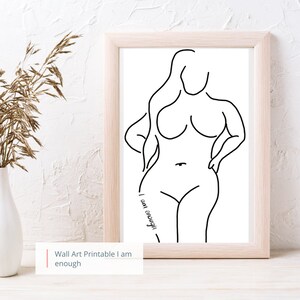 I am enough Woman printable art