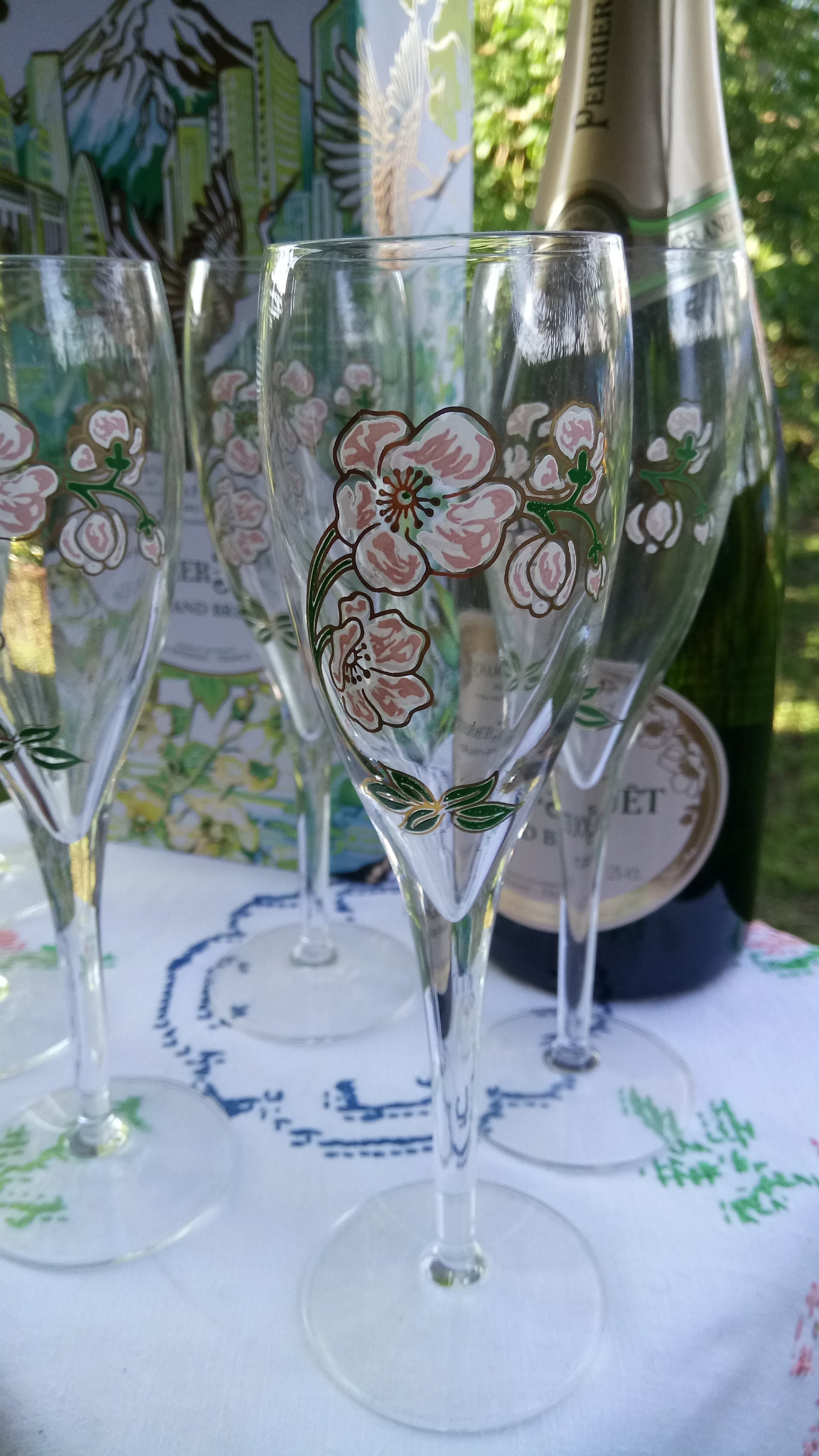 Set of Six Iconic and Authentic and Champagne Glasses 