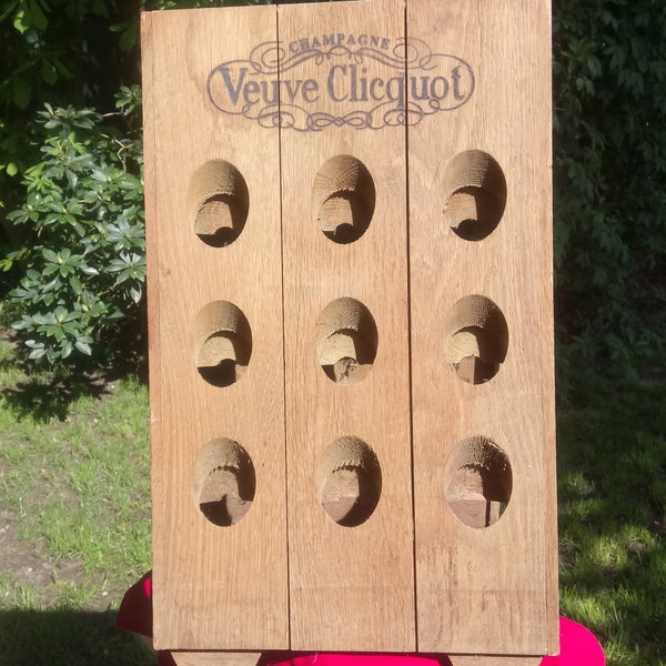 Collector's item : unique and authentic Frech oak vintage Veuve Clicquot riddling rack