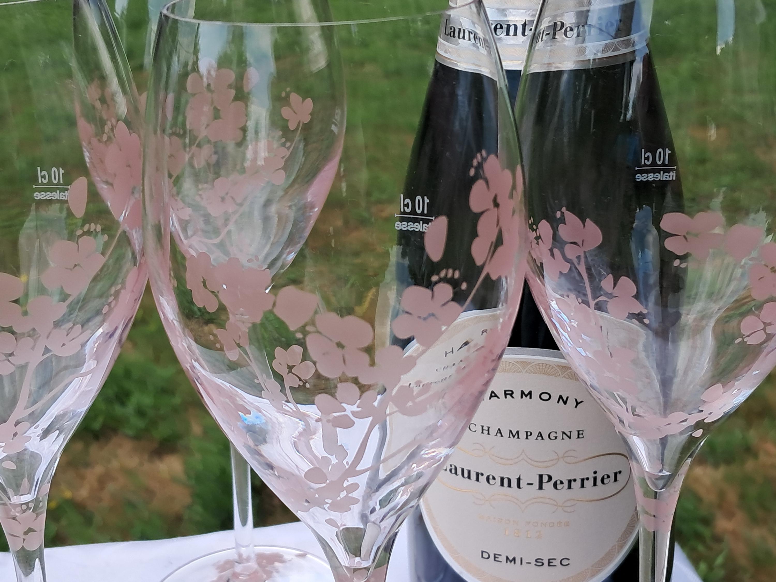 Laurent-Perrier Rose 桜模様のシャンパングラス Laurent-Perrier Rose 桜模様のシャンパングラス