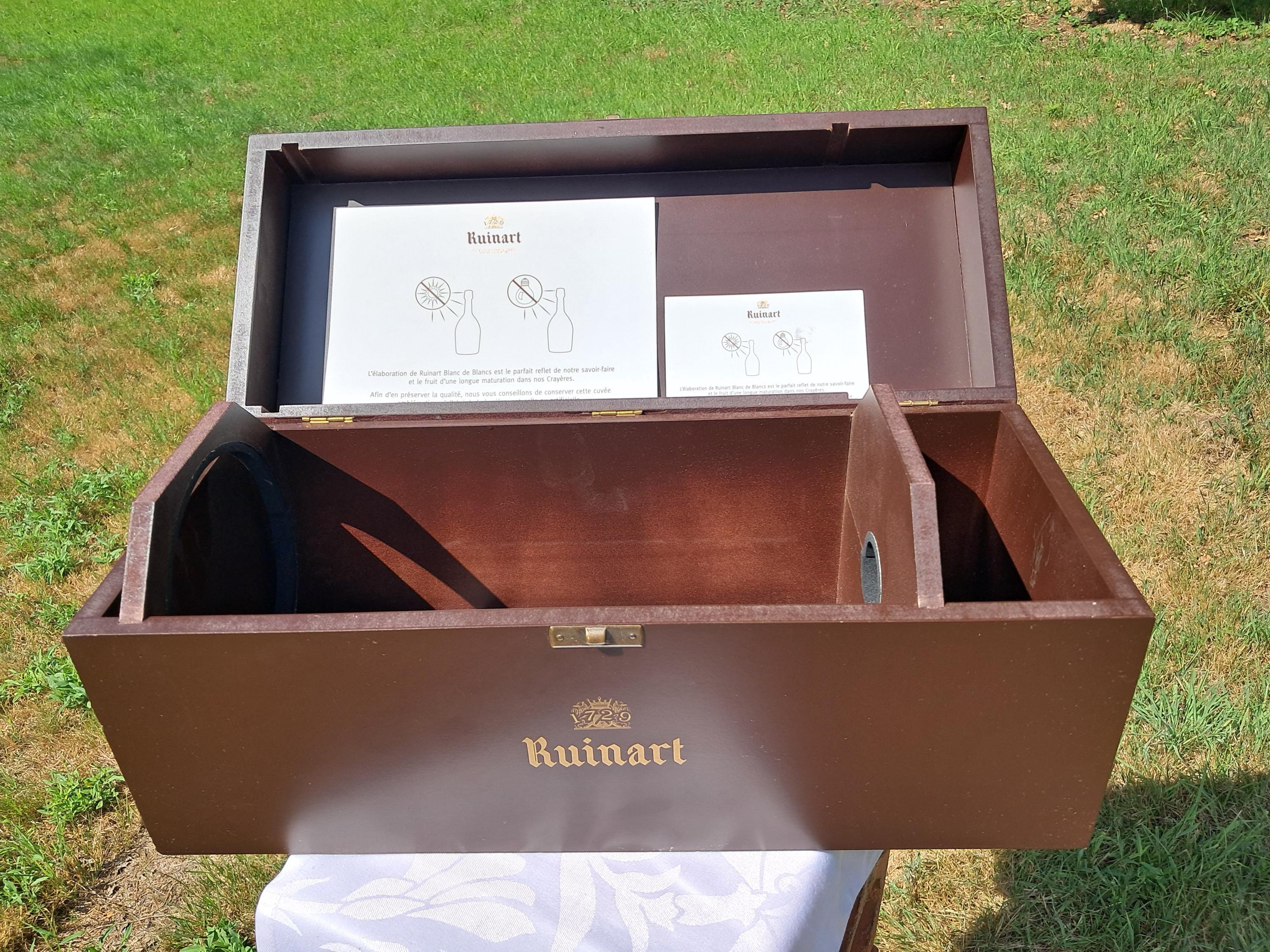 Vintage Ruinart Crate, Wood Crate, Oak Rustic Wedding Decor, Gift