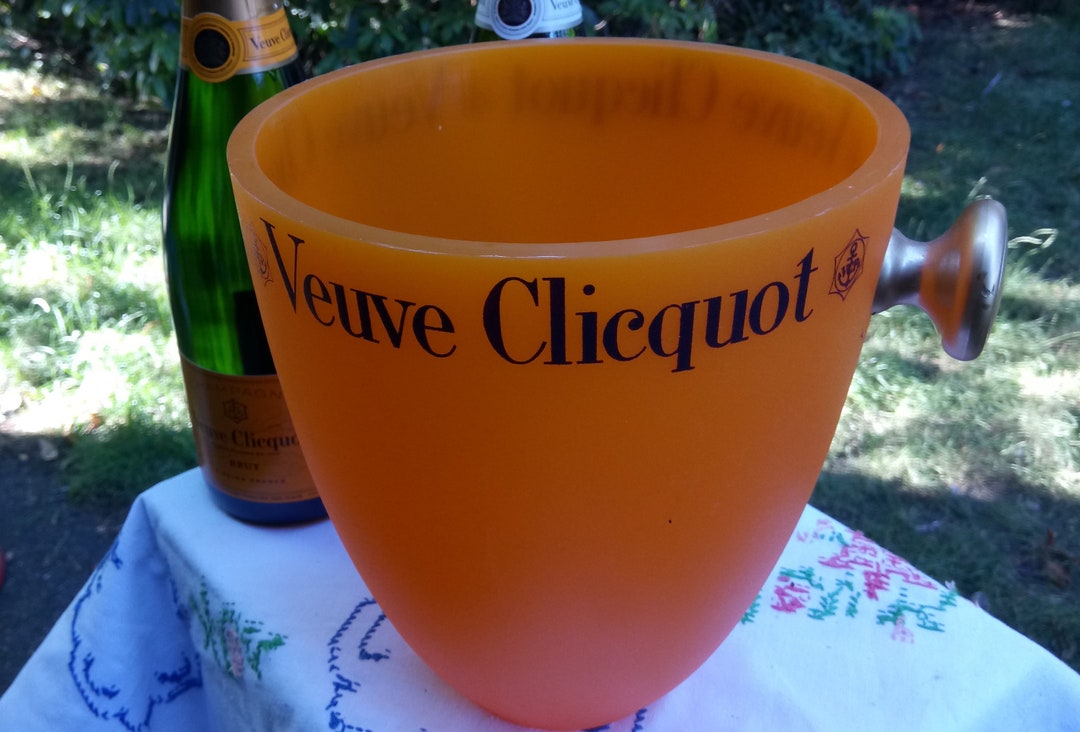 Veuve Clicquot Orange Acrylic Magnum Champagne Ice Bucket 15"