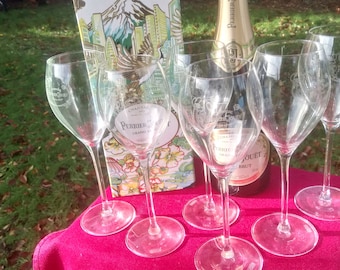 Set of six Perrier Jouet Flutes