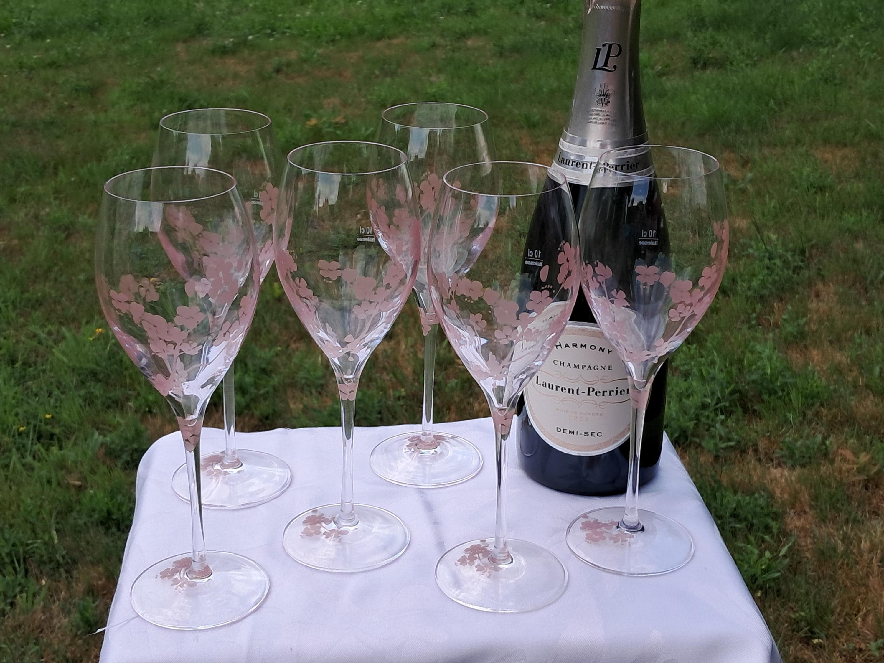 Laurent-Perrier Rose 桜模様のシャンパングラス Laurent-Perrier Rose 桜模様のシャンパングラス