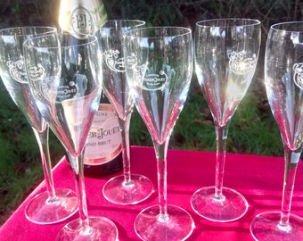 Set of six Perrier Jouet Flutes