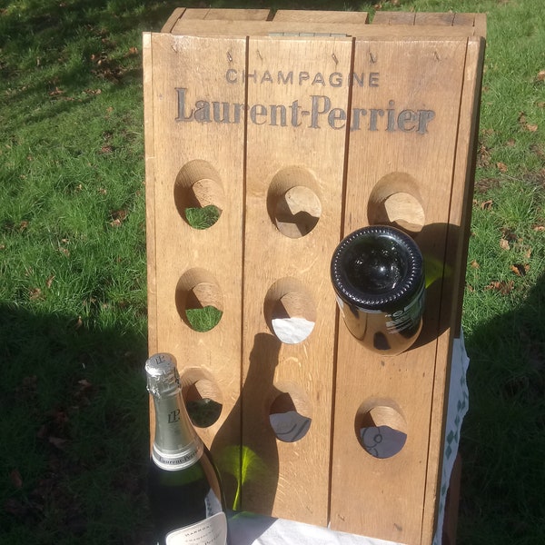 Collector's item : unique and authentic Frech vintage Laurent Perrier riddling rack
