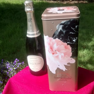 Very rare & vintage : Laurent Perrier Rosé metal can - for champagne bottle - in very good condition