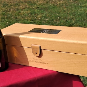 Louis Roederer Cristal Kiste, Holzkiste, Eiche Rustikale Hochzeitsdeko, Geschenkkartenbox, Weinbar Wohnkultur, Geschenkbox, Aufbewahrungskiste, Gartenbox.