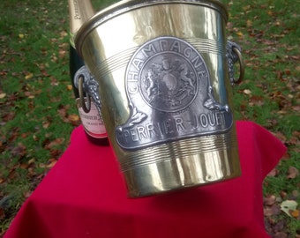 Rare Antique Perrier Jouet Champagne Cooler with Royal Coat of Arms - by ARGIT