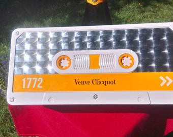 RARE Veuve Clicquot 'cassette box'  champagne bottle holder,  French vintage in perfect condition