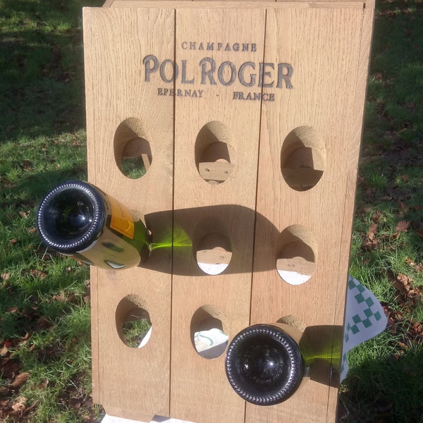 Collector's item : unique and authentic Frech vintage "Pol Roger - Epernay - FRANCE"  riddling rack - double sided - excellent condition