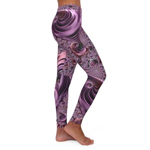 Purple Swirl Designer Spandex Leggings, Modern Patterned Leggings/Tights, Fashionista, Trendy Fashion Leggings, Date Night Leggings