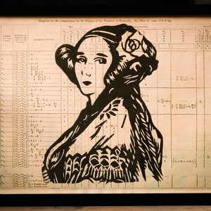 Ada Lovelace Linocut