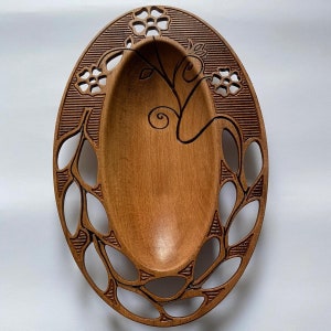 Wooden Oval Plate, Decorative Wooden Plate, Unique Plate, Fruit Plate, Home Gift, Handmade, Unique bowl, Natural Wood, Valentines Plate