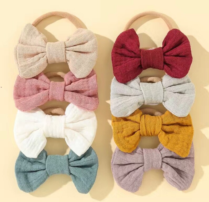 Babyhug Free Size Headbands with Bow Pack of 3 - Multicolor main image 1
