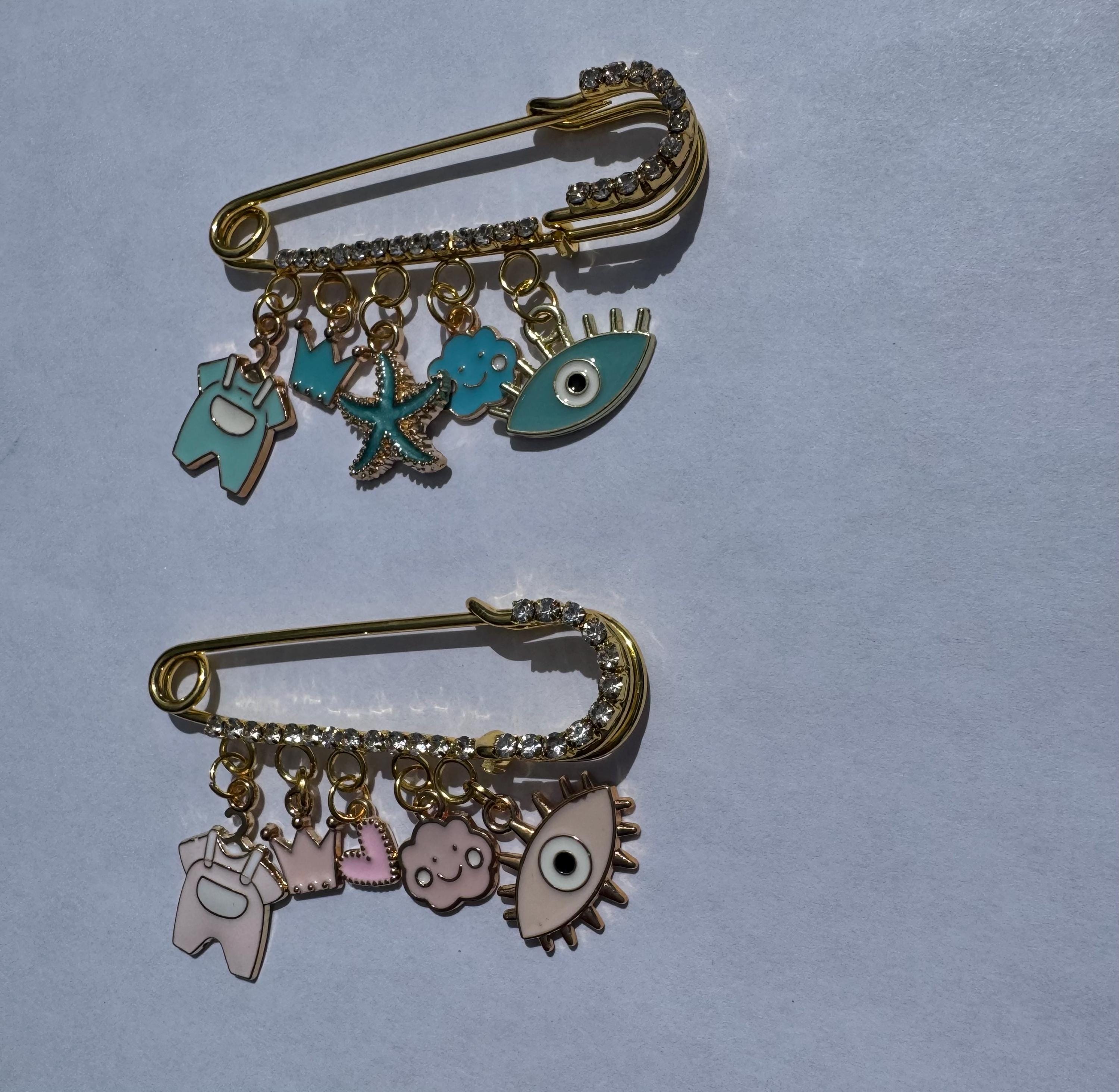 Baby Evil Eye Safety Pin Pregnancy Pin - Etsy