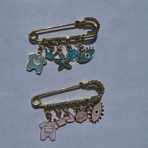 Baby Evil Eye Safety Pin Pregnancy Pin