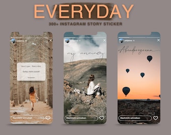 EVERYDAY STORY STICKER | 300+ Instagram Story Stickers | Basic | English | German
