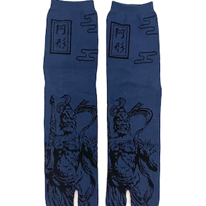 Mens Japanese Samurai tabi Socks - Warrior Tabi Socks  - Japanese crew women men tabi socks - Split-Toe tabi socks - Fun Socks HZ23