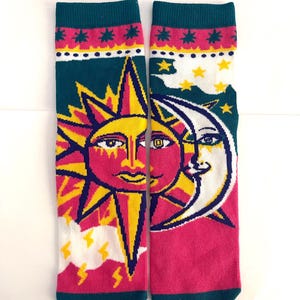 Sun and Moon Socks: Celestial Crew Socks - Unisex