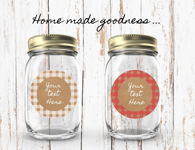 Mason Jar Labels 9 Printable Kraft Paper Labels Custom Eco Etsy