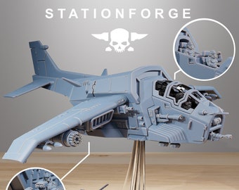 Vaskar Plane / Hawk / Bomber / Transporter / Sci Fi / Space / Table Top / Station Forge / 3D Print / 4K Mini / Wargaming / RPG